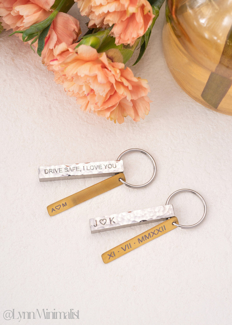 Engraved Through Thick and Thin Keychain