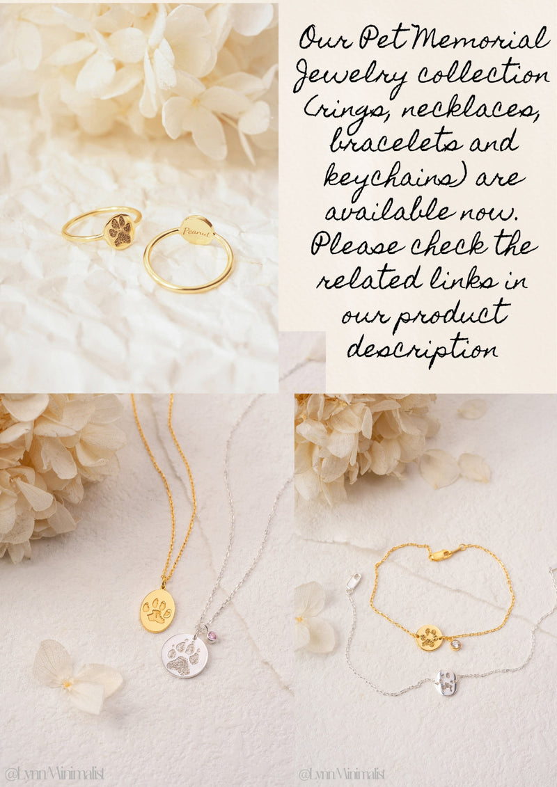 Custom Memorial Paw Print Necklace