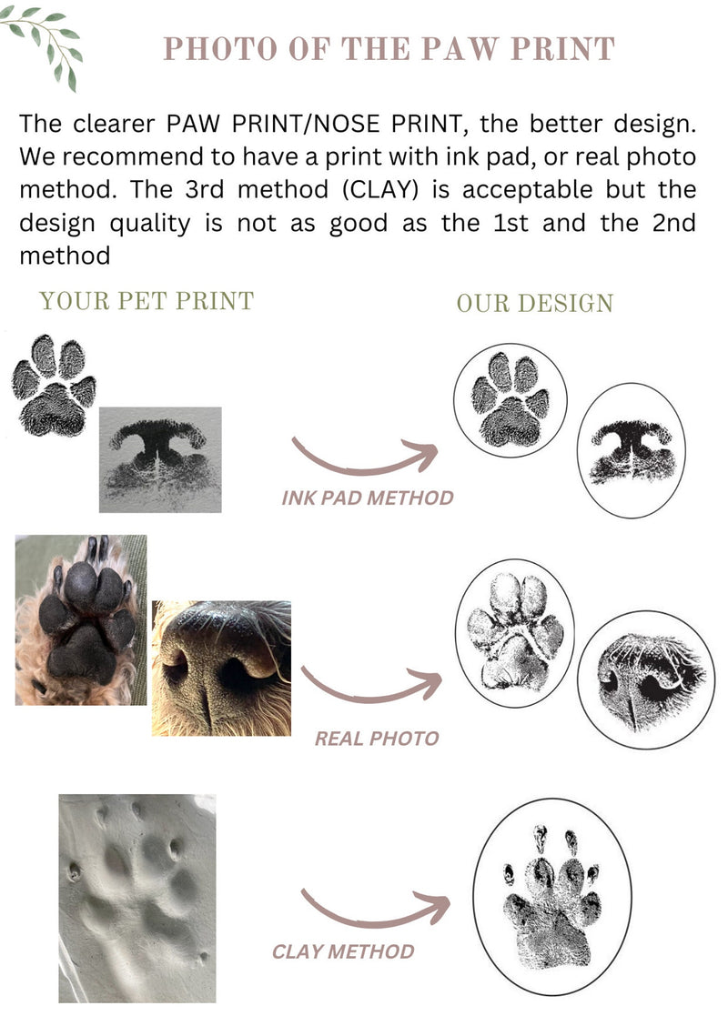 Custom Memorial Paw Print Necklace