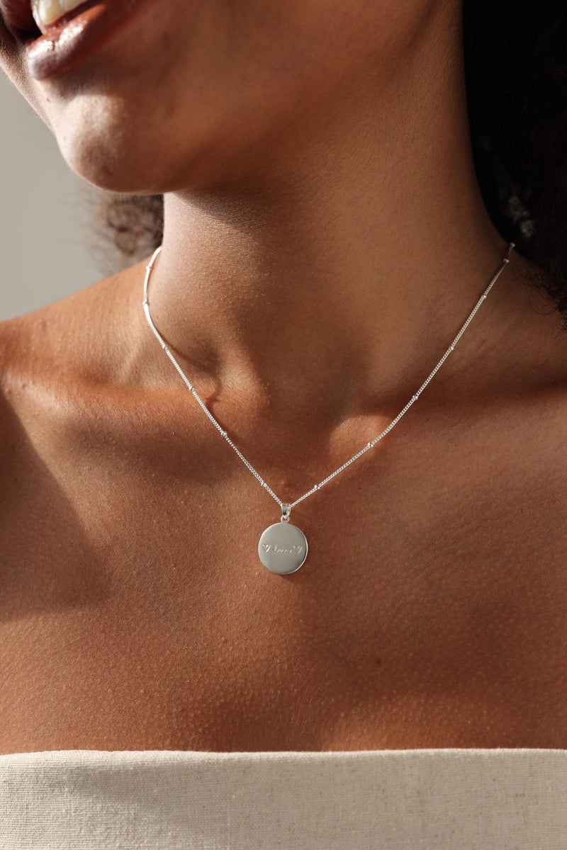 Detailed Paw Print CIRCLE Necklace