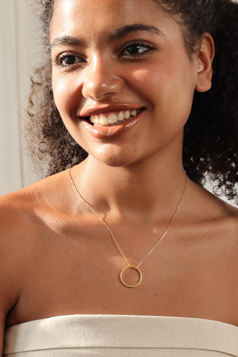 Morse Code Inner Circle Necklace