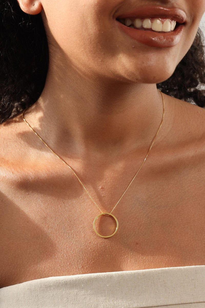 Morse Code Inner Circle Necklace