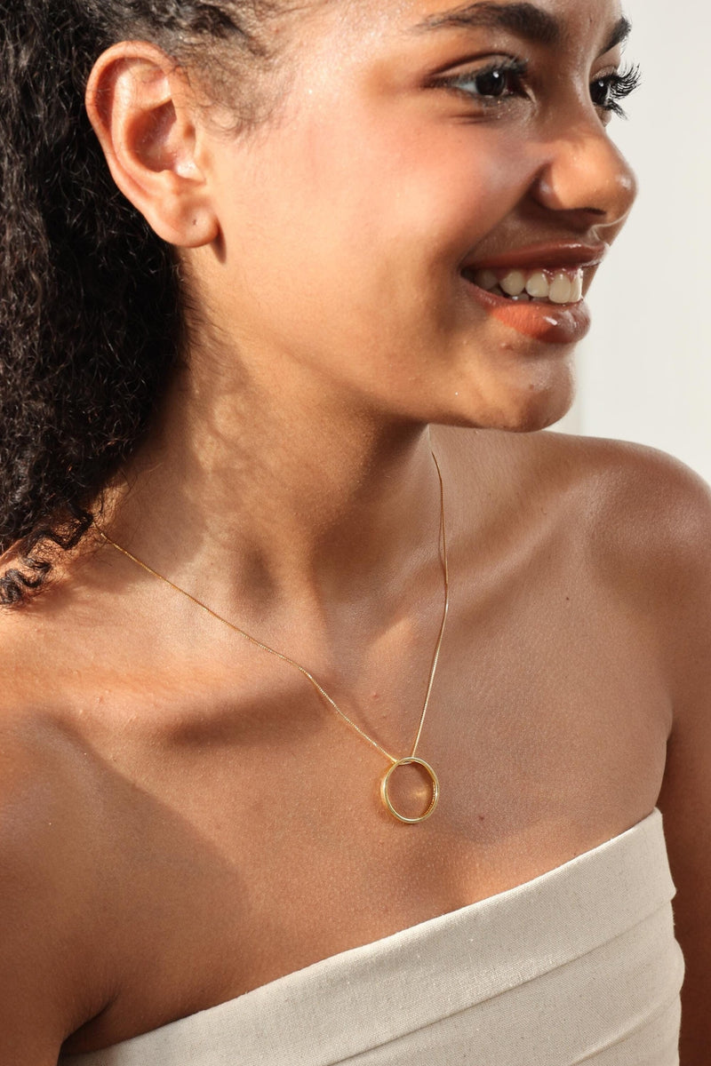Morse Code Inner Circle Necklace