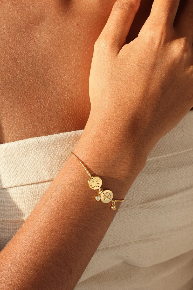 Personalized Multiple Nose Print Charms Bracelet