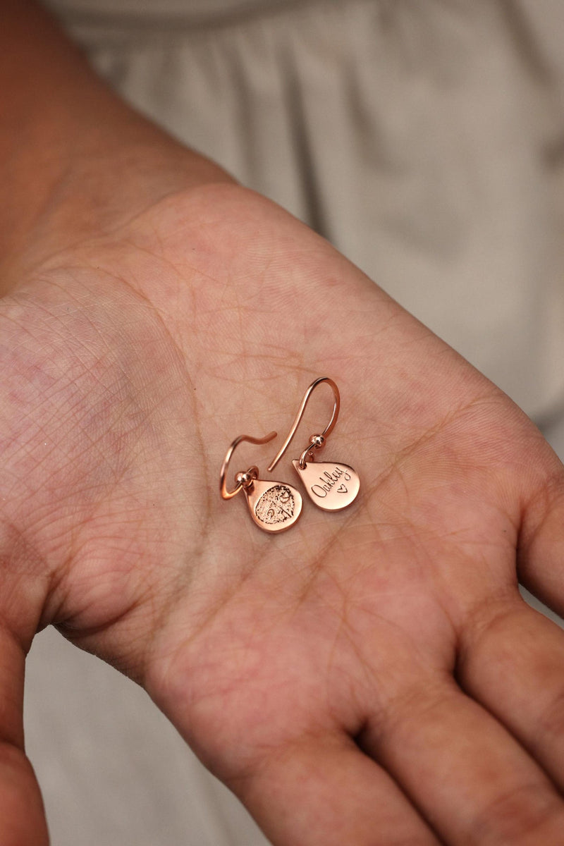 Dog Paw Print Statement OVAL Earrings