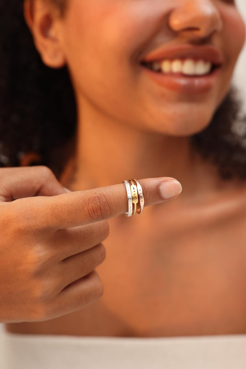 Morse Code Band Ring