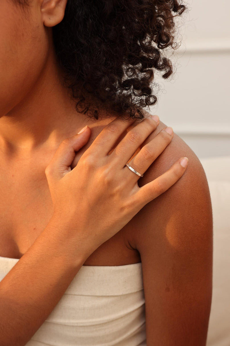 Morse Code Band Ring