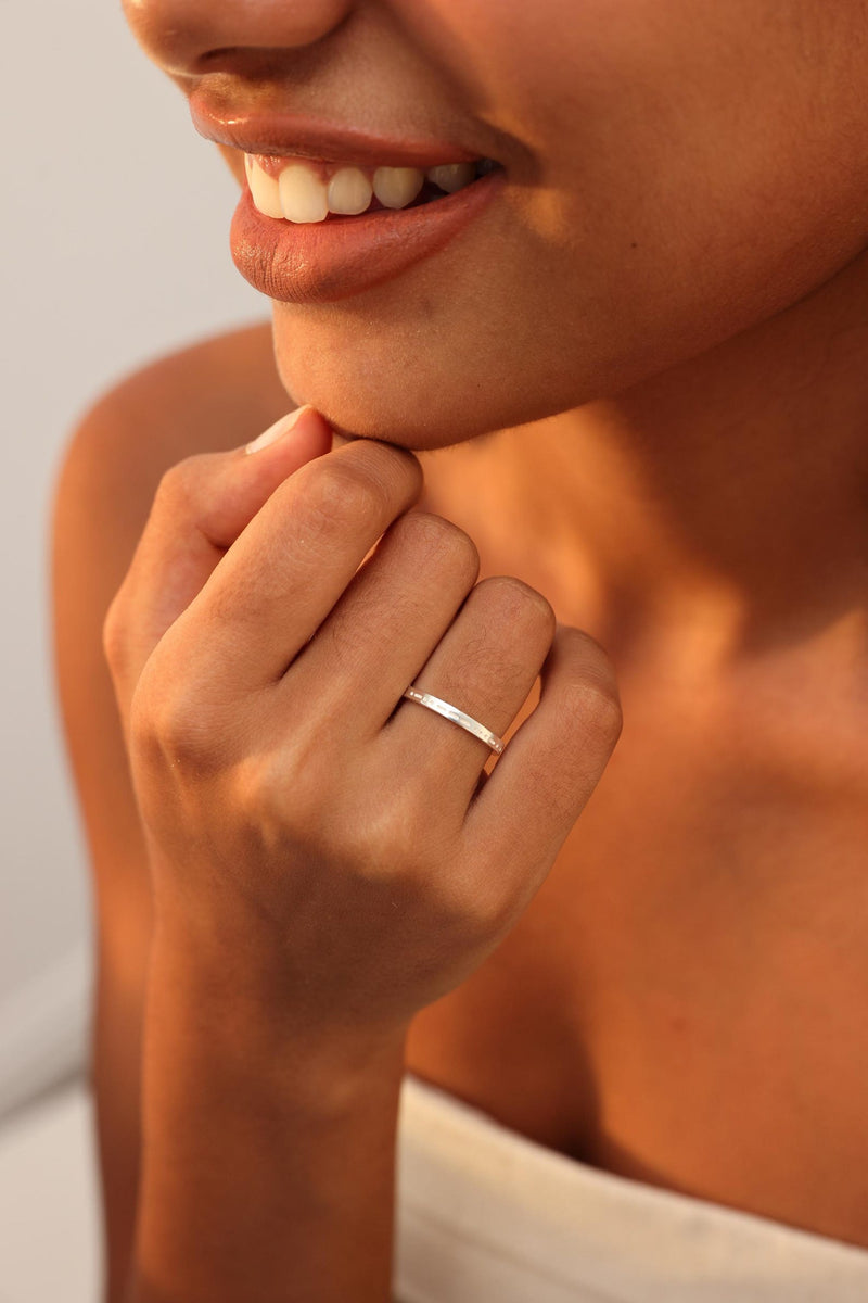 Morse Code Band Ring