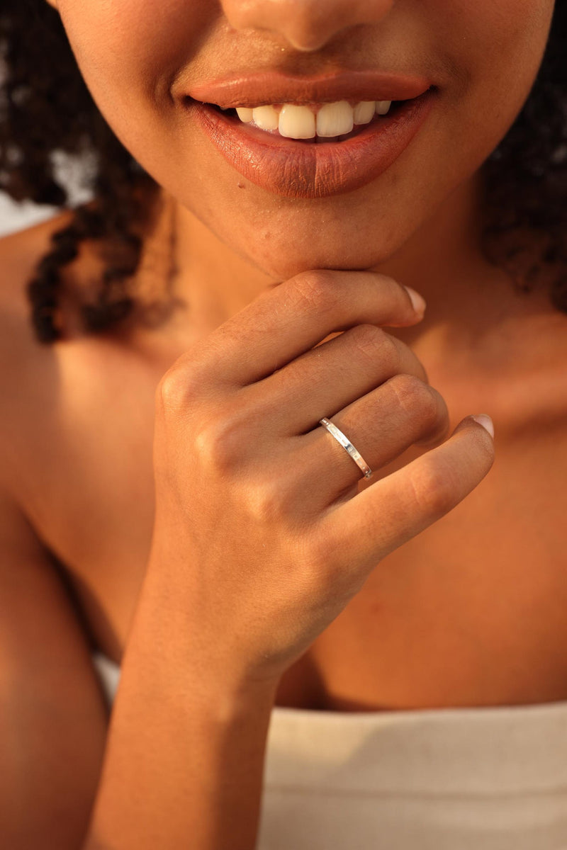 Morse Code Band Ring