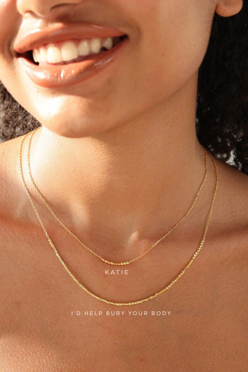 Personalized Layering Morse Code Necklace