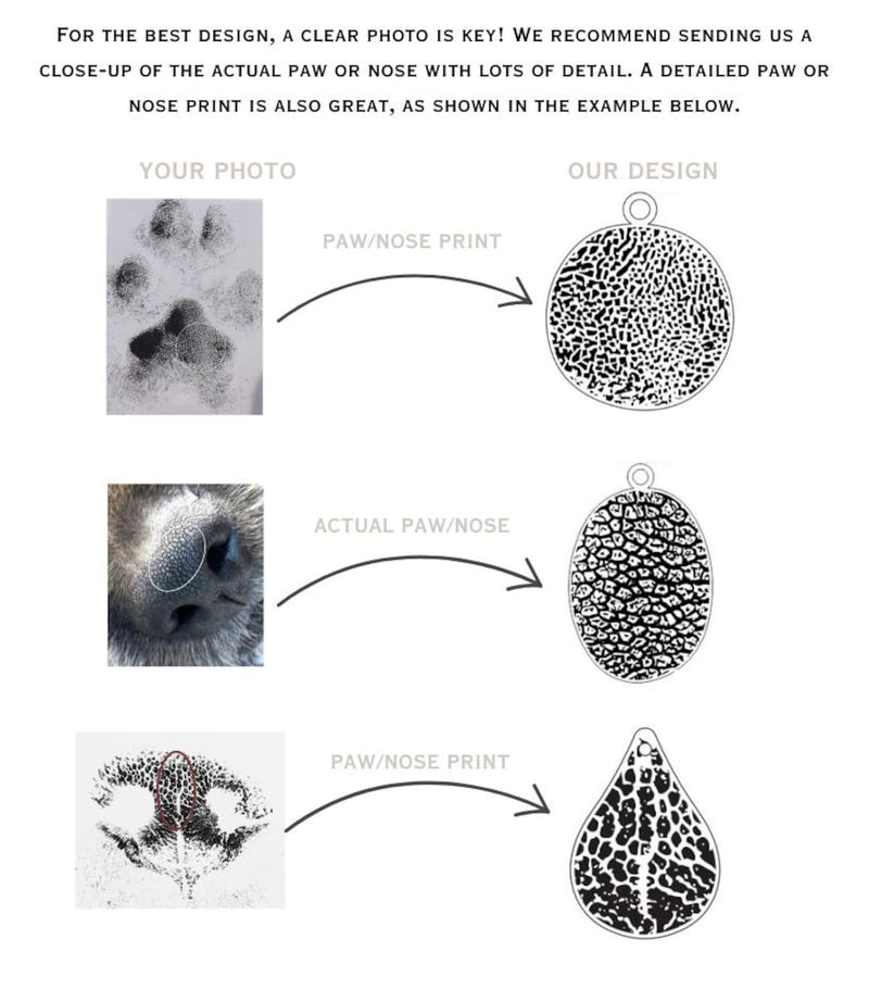 Detailed Paw Print CIRCLE Necklace