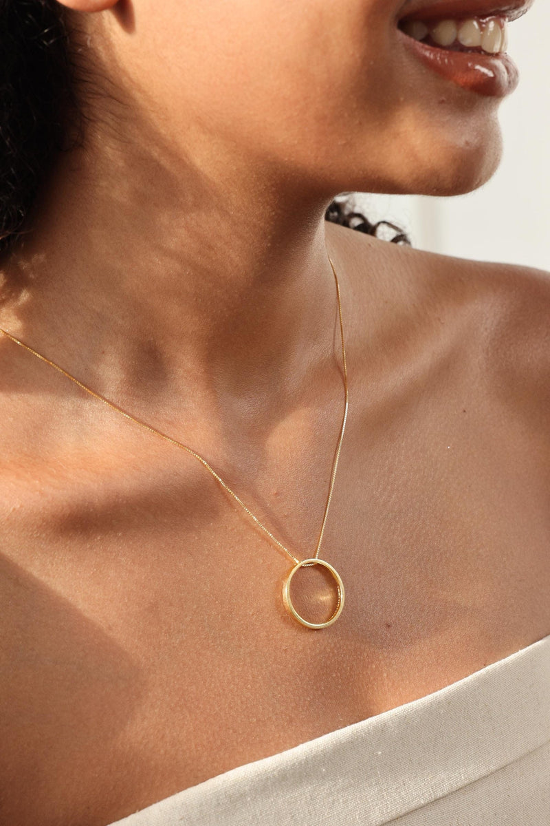Morse Code Inner Circle Necklace