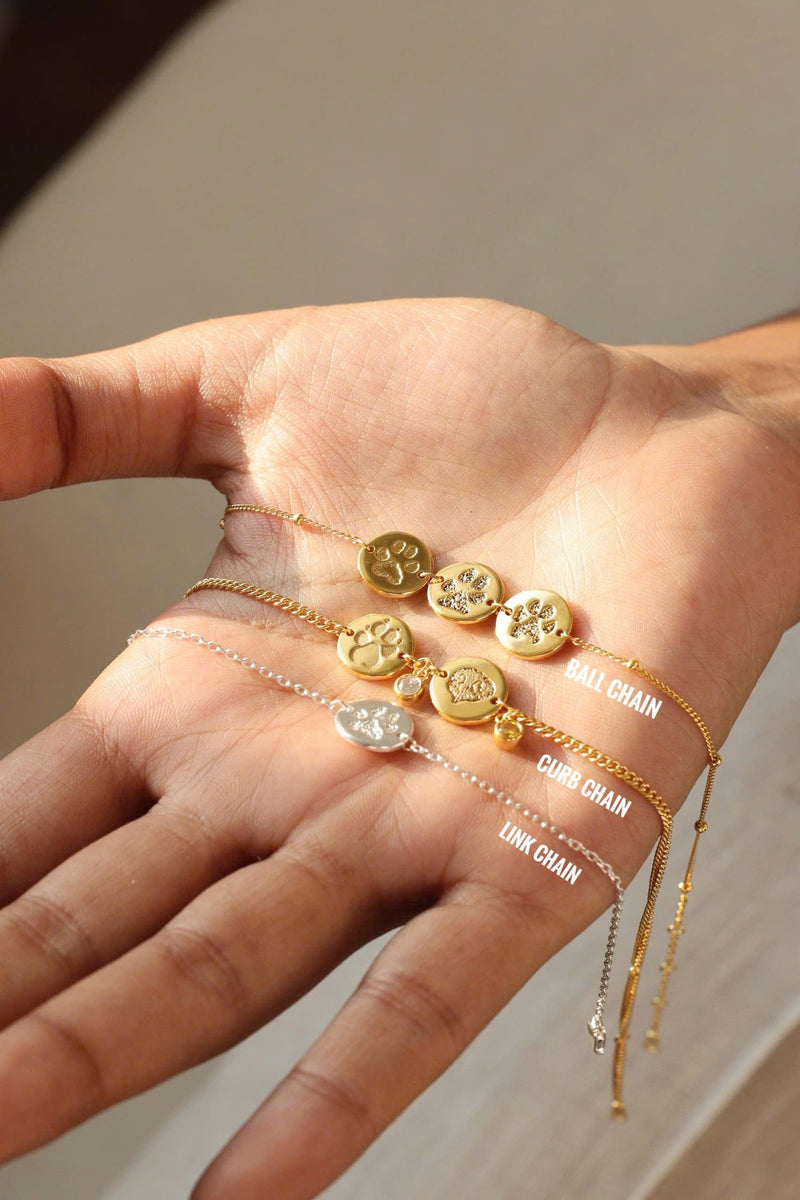 Personalized Multiple Nose Print Charms Bracelet