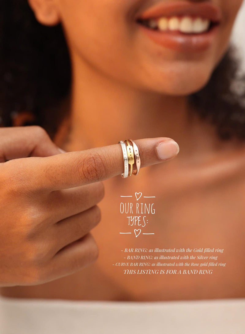 Morse Code Band Ring