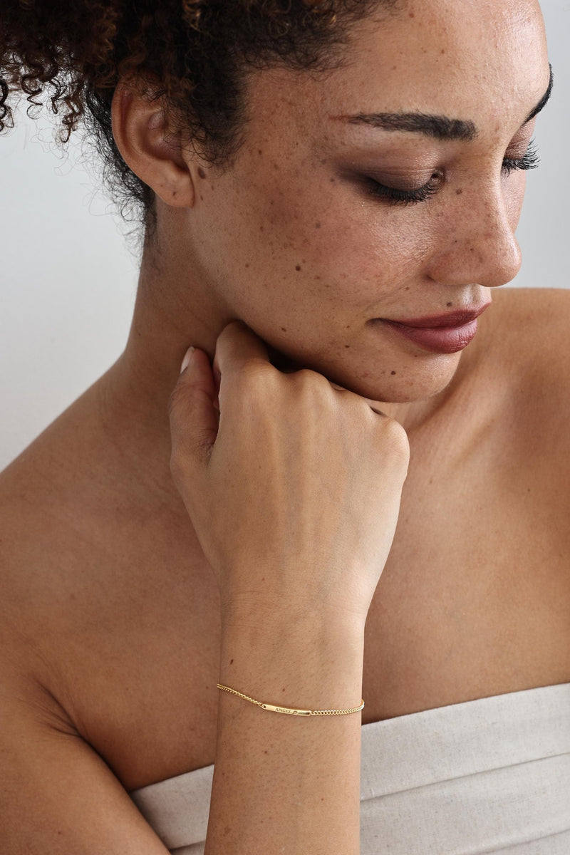 Birth Flower Mini Bar Bracelet