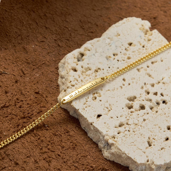 Custom Mountain Morse Code Bracelet