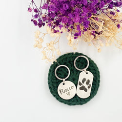 Custom Paw Print Keychain