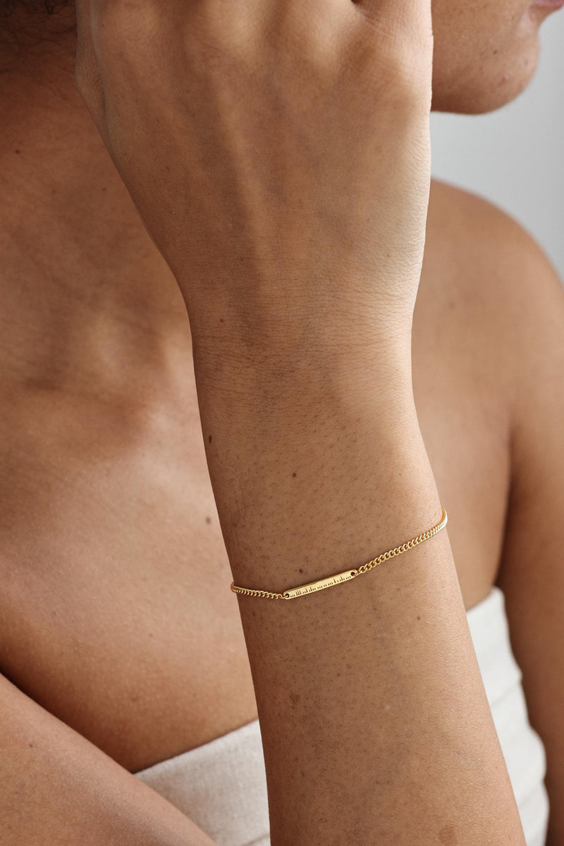 Custom Mountain Morse Code Bracelet