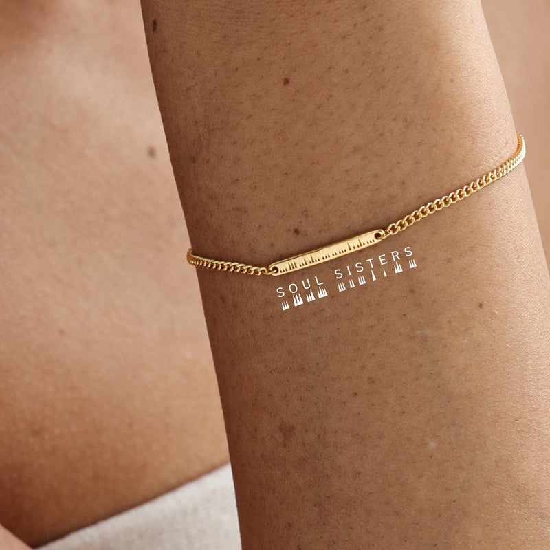 Custom Mountain Morse Code Bracelet