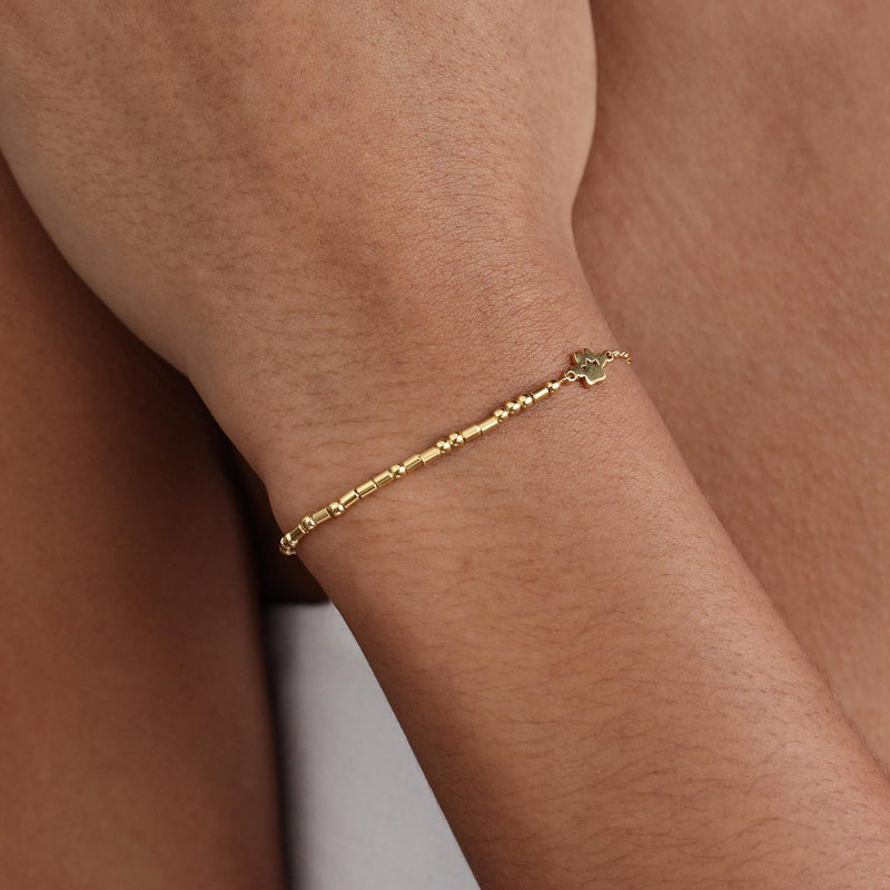 Personalized Morse Code Bracelet With Paw Charm