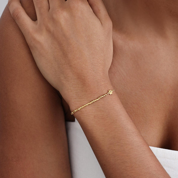 Personalized Morse Code Bracelet With Paw Charm