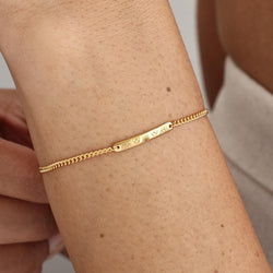 Birth Flower Mini Bar Bracelet