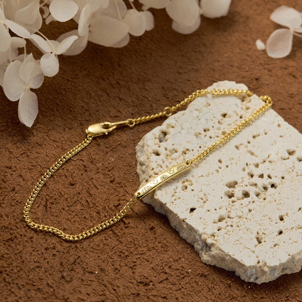 Birth Flower Mini Bar Bracelet