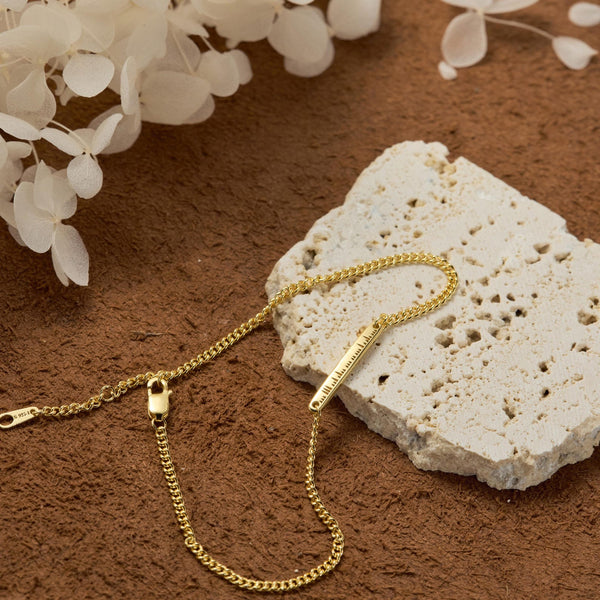 Custom Mountain Morse Code Bracelet