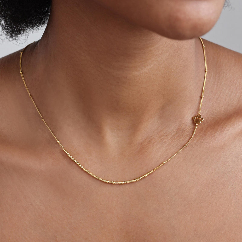 Custom Morse Code Necklace With Paw Charm
