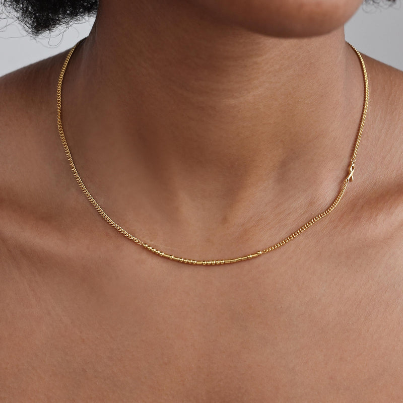 Custom Morse Code Necklace With Ribbon Charm