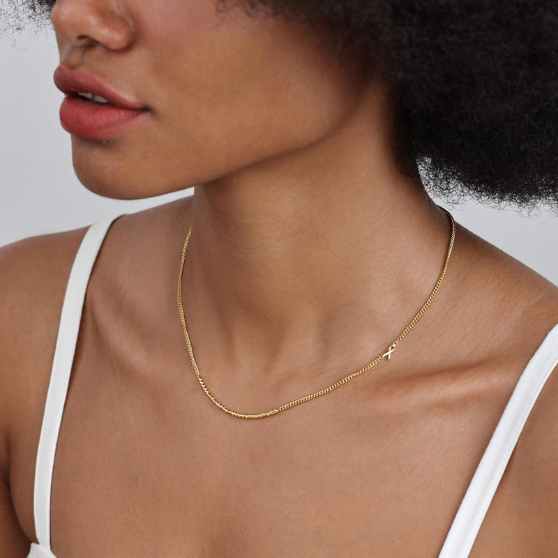 Custom Morse Code Necklace With Ribbon Charm