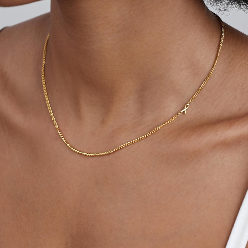 Custom Morse Code Necklace With Ribbon Charm