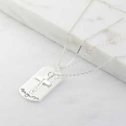 Personalized Couple Cross Necklace