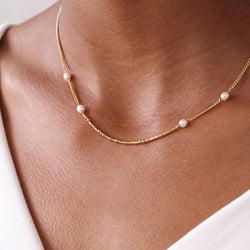 Custom Morse Code With Pearl Necklace