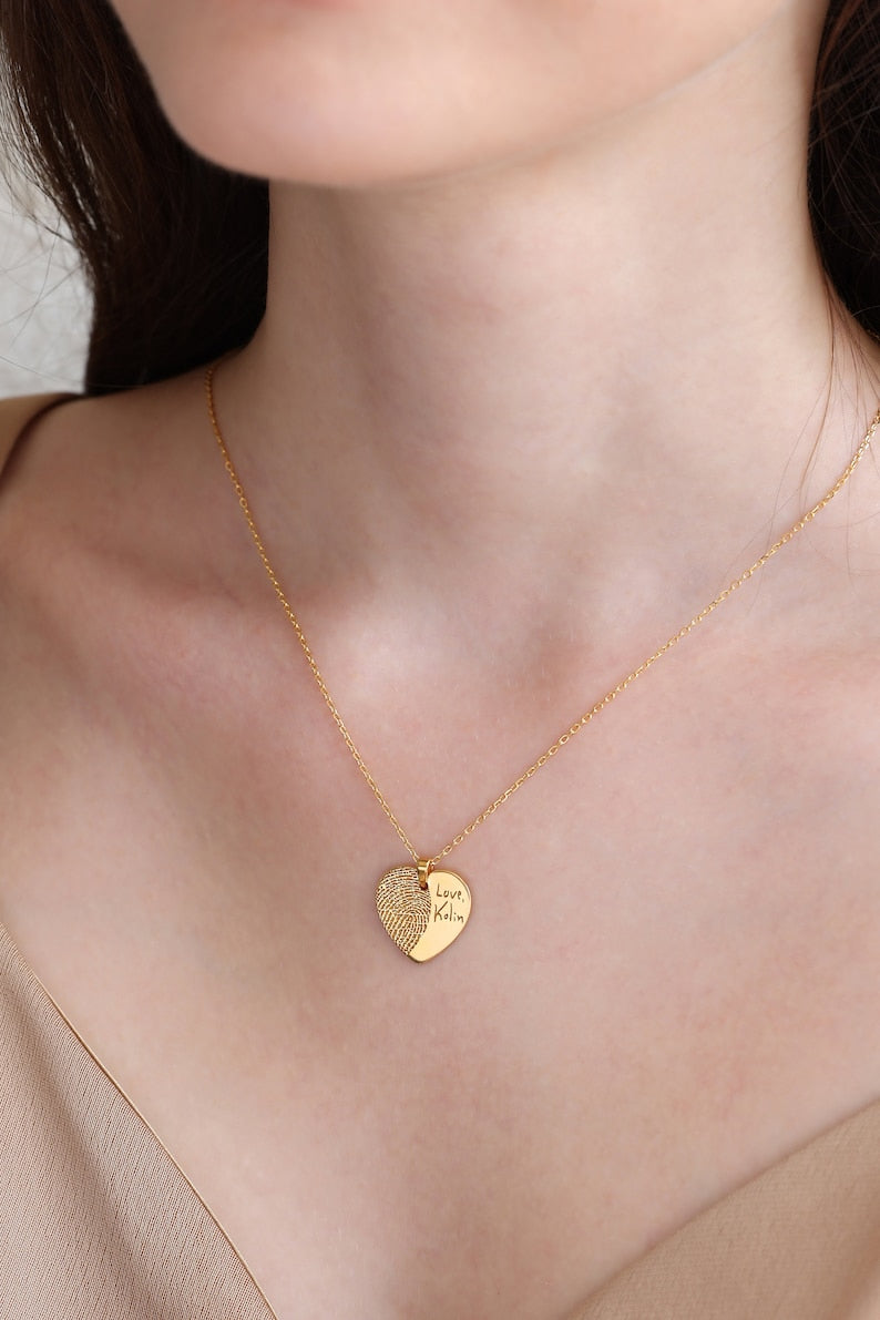 Fingerprint Heart Necklace