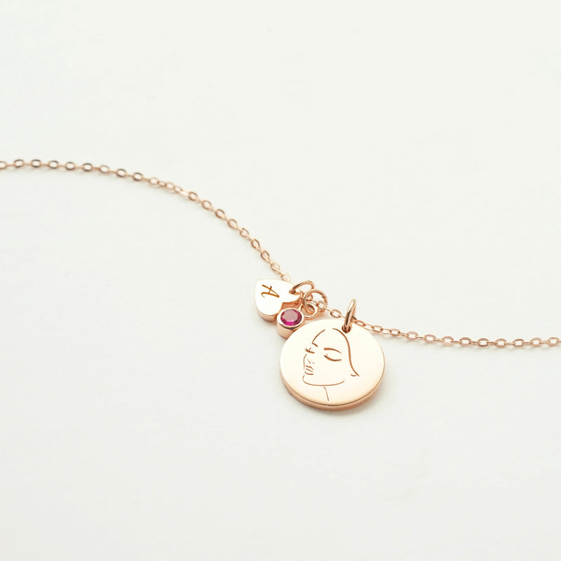 Personalized Mother Daughter Necklace