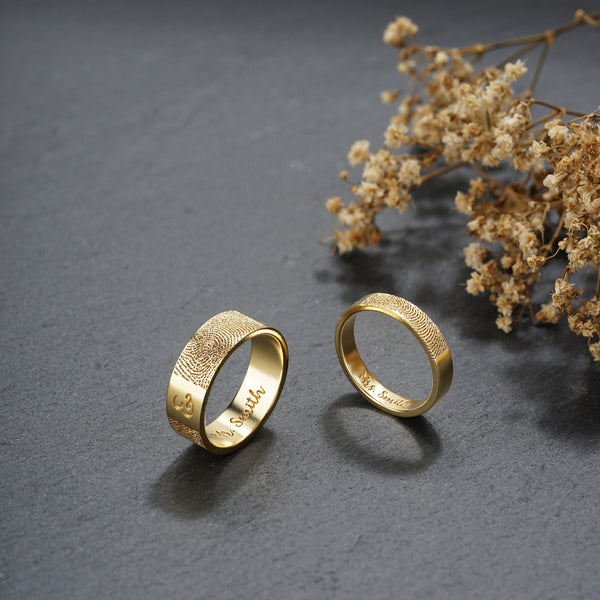 Fingerprint couple rings discount