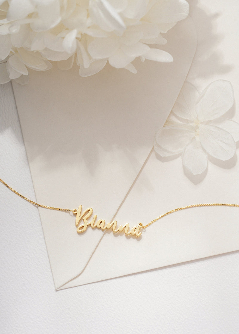 Personalized Name Necklace with Box Chain | Gold Filled Letter Necklace | Bridesmaid Gift | Delicate Necklace | Minimalist Necklace for Her