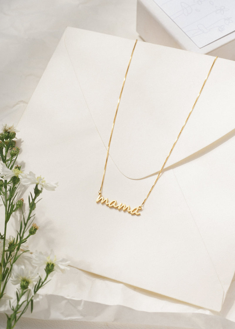 Mother of the Bride Gift | Personalized Nameplate Necklace | Gold Filled Custom Name Necklace | Birthday Gift For Her | Delicate Necklace